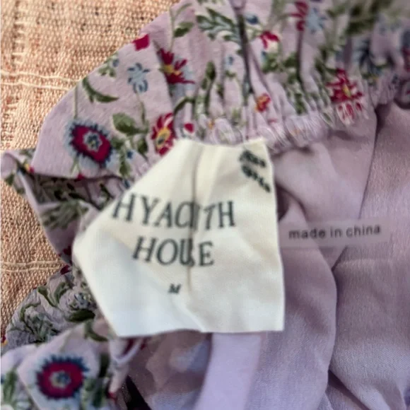Tuckernuck Hyacinth House Smocked Ruched Cali Floral Midi Dress in Lavender M - Picture 12 of 16